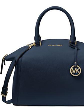 Michael Michael Kors Riley Large Pebbled Leather Satchel Brixton Baker