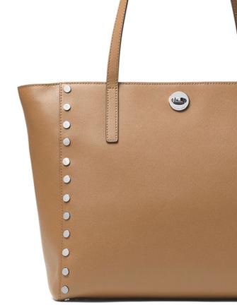 Michael Kors Rivington Large Studded Tote - Optic White