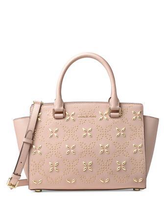 Michael Kors Women's Selma Medium Top Zip Satchel (Floral Ballet)