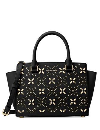 Michael kors selma studded medium satchel online
