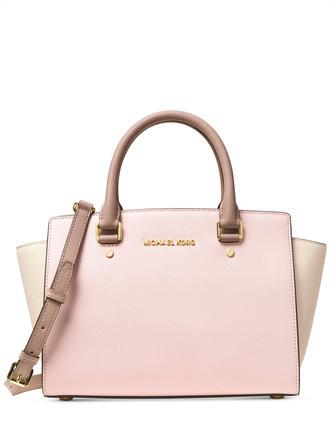 Michael michael kors selma hotsell medium top zip satchel