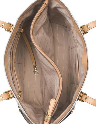 MICHAEL Michael Kors Women's Voyager East/West Signature Tote, Brown Handbag