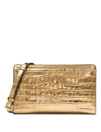 Michael Michael Kors Metallic Large Crossbody Clutch