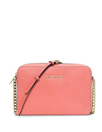 Michael Kors Jet Set Travel Large Crossbody in Brick, Luxury, Bags