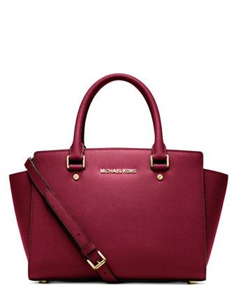 Selma Saffiano Leather Medium Satchel