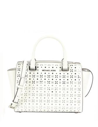 Michael Michael Kors Perforated Floral Medium Selma Satchel Brixton Baker