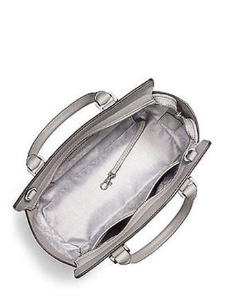 MICHAEL Michael Kors Selma Medium Top Zip Satchel - Pearl Grey