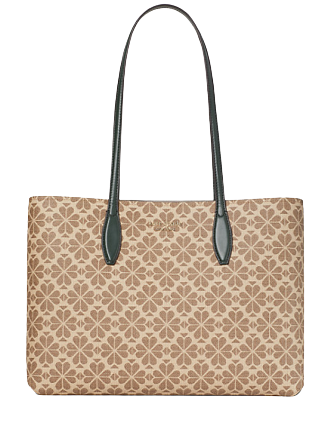 Kate Spade Spade flower coated canvas all day large tote natural