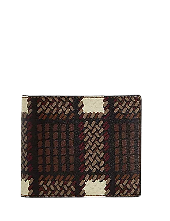 Coach 3 In 1 Wallet With Plaid Print