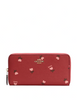 Coach Accordion Zip Wallet With Heart Floral Print