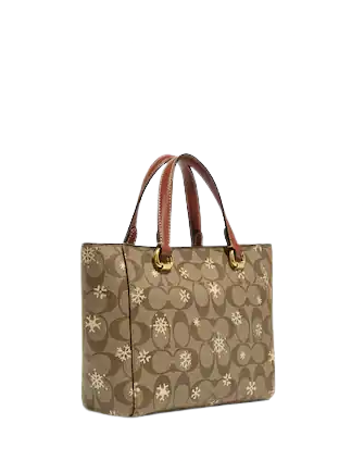 Coach Alice Satchel In Signature Canvas With Snowflake Print