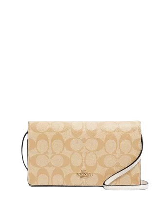 Coach Anna Foldover Clutch Crossbody In Signature Canvas | Brixton Coach Anna Foldover Clutch Crossbody In Signature Canvas | Brixton