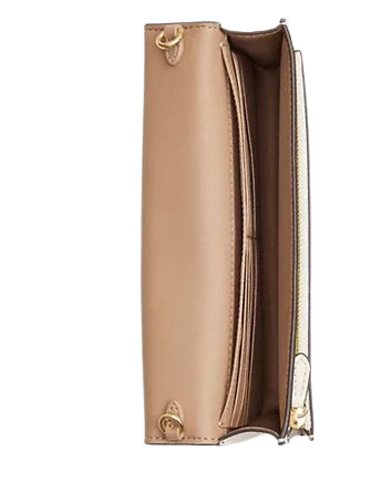 Coach Anna Foldover Clutch Crossbody In Signature Canvas