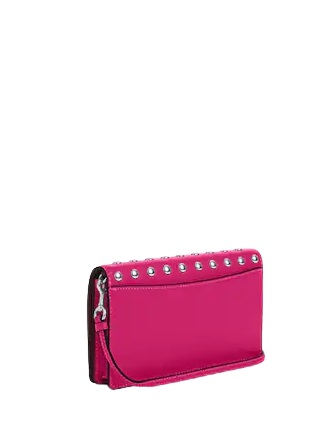 Coach Anna Foldover Clutch Crossbody With Rivets