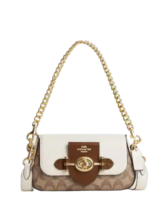 Coach Brie Shoulder Bag In Colorblock Signature Canvas
