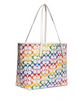 Coach City Tote In Rainbow Signature Canvas