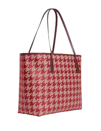 Coach Outlet City Tote With Houndstooth Print