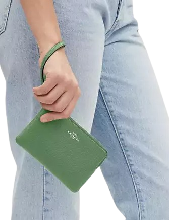 Coach Corner Zip Wristlet