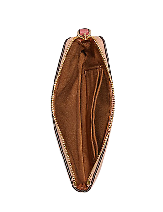 Coach Corner Zip Wristlet In Colorblock With Horse And Carriage