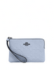 Coach Corner Zip Wristlet In Signature Leather