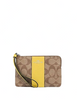 Coach Corner Zip Wristlet In Signature Canvas