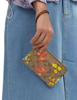 Coach Corner Zip Wristlet In Signature Canvas With Floral Print