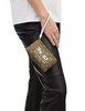 Coach Corner Zip Wristlet In Signature Canvas With Horse And Sleigh