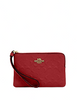 Coach Corner Zip Wristlet In Signature Leather