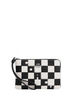 Coach Corner Zip Wristlet With Checkerboard Print