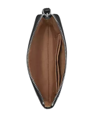 Coach Corner Zip Wristlet With Checkerboard Print