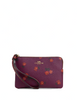 Coach Corner Zip Wristlet With Country Floral Print