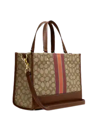 Coach Dempsey Carryall In Signature Jacquard With Stripe And Coach Patch