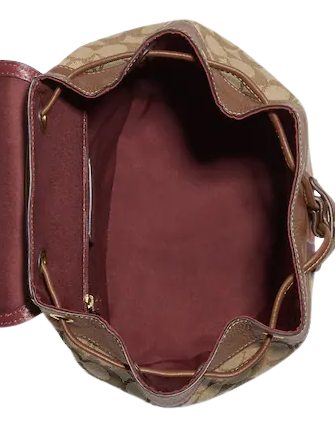 Coach Dempsey Drawstring Backpack In Signature Jacquard With Coach ...