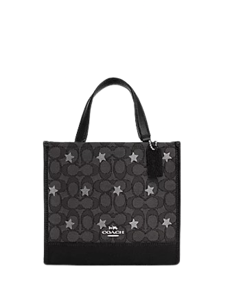 Coach Dempsey Tote 22 In Signature Jacquard With Star Embroidery