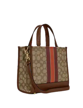 NWT Coach Dempsey Tote 22 In Signature Jacquard With Stripe And Coach Patch