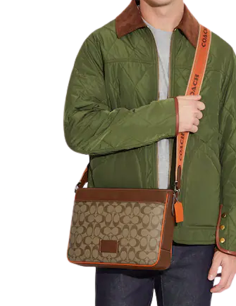 Coach District Crossbody In Colorblock Signature Canvas Brixton