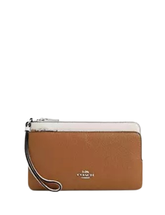 Coach Black Leather Double Zip Around Wallet | eBay