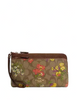 Coach Double Zip Wallet In Signature Canvas With Floral Print