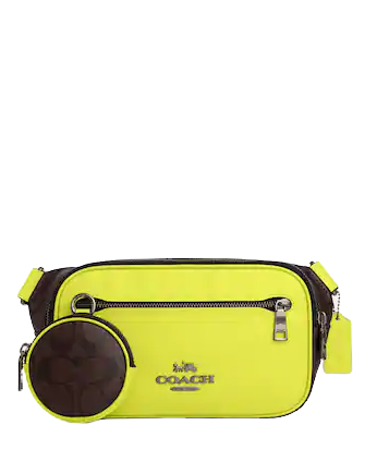 Coach Elias Belt Bag In Colorblock Signature Canvas