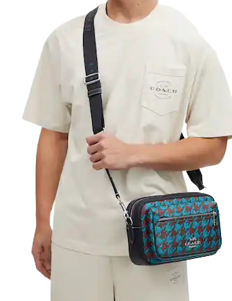 coach houndstooth backpack Coach Elias Crossbody With Houndstooth Print