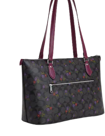 Coach Gallery Tote in Signature Canvas with Country Floral Print