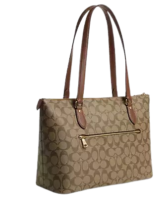 Coach Gallery Tote In Signature Canvas With Floral Horse And Carriage