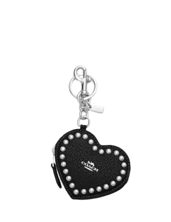 Coach Heart Pouch With Rivets