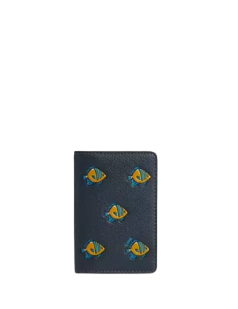 Coach Id Wallet With Fish Print
