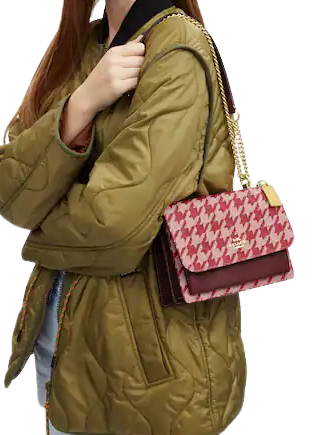 Coach Klare Crossbody With Houndstooth Print