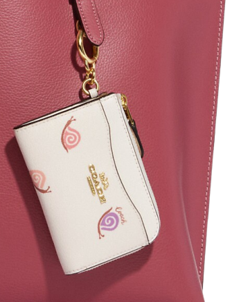 Coach L Zip Card Case With Snail Print