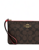 Coach Large Corner Zip Wristlet In Signature Canvas