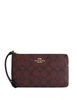 Coach Large Corner Zip Wristlet In Signature Canvas