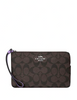 Coach Large Corner Zip Wristlet In Signature Canvas
