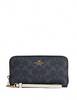 Coach Long Zip Around Wallet In Signature Canvas